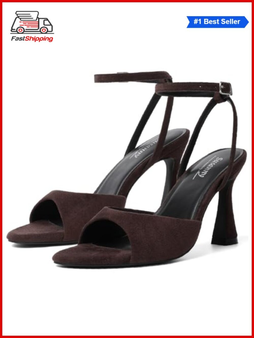 Pointed Open Toe Strappy Chunky Block Heels Ankle Strap Kitten Heeled Sandals